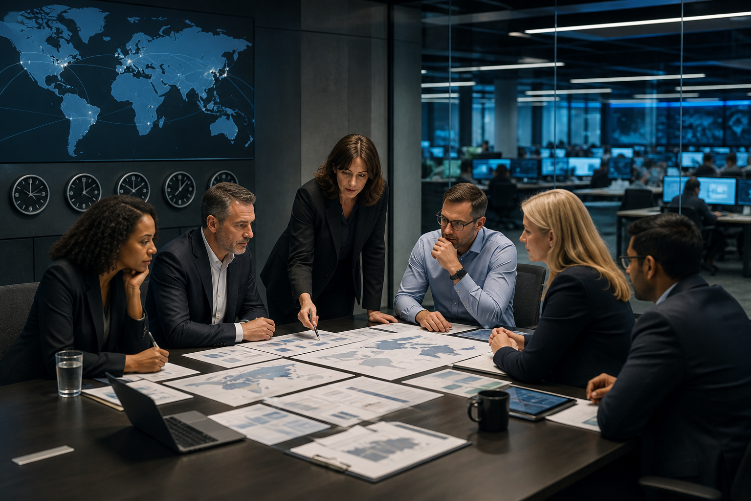 Enterprise operations team reviewing outsourcing vs offshoring: what cx leaders need to know in an Inktel customer experience environment