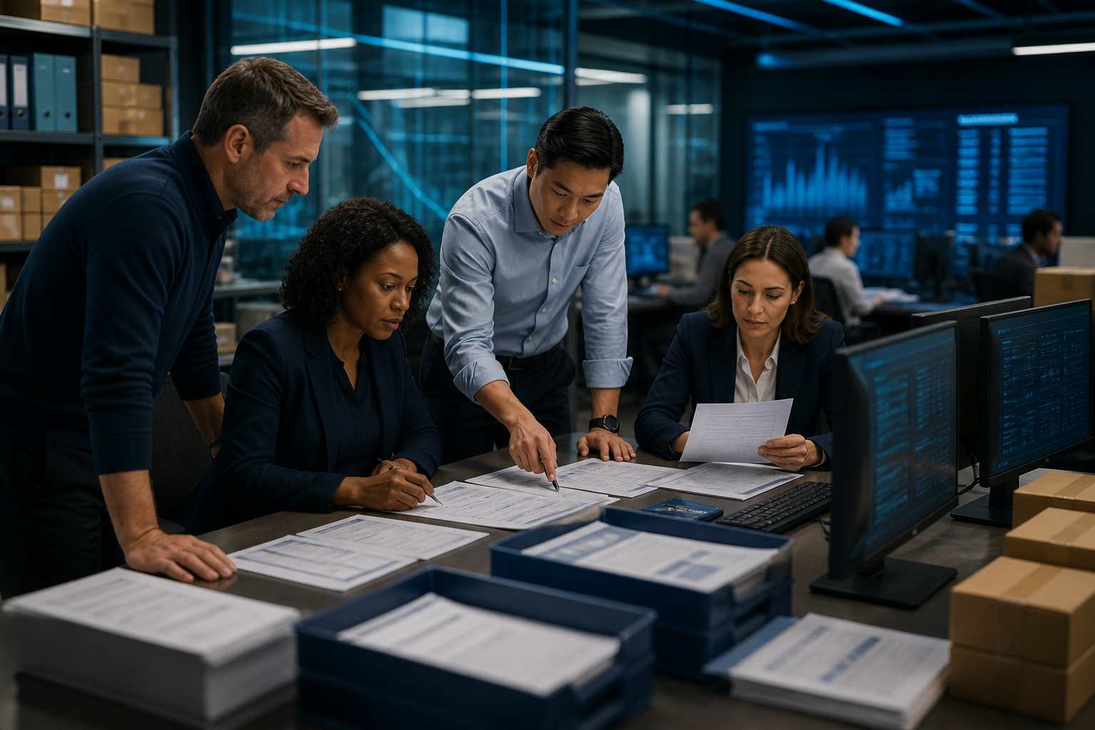 Enterprise operations team reviewing back office outsourcing companies: how to evaluate the right partner in an Inktel customer experience environment